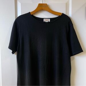 Talbots dress Fine Wool black simple t shirt dress XL